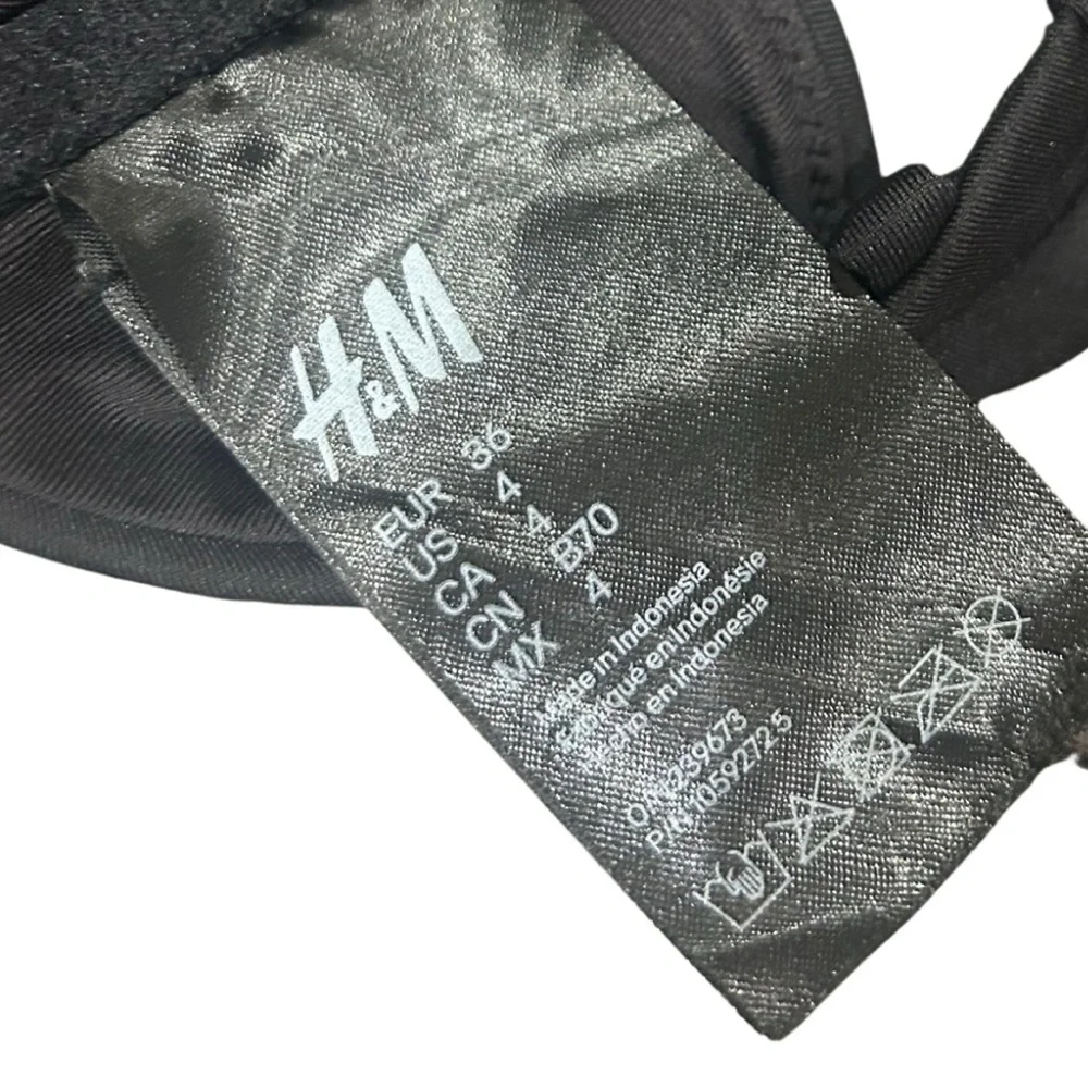 H&M Black Bandeau Bikini Top | Size 4 - Picture 3 of 3